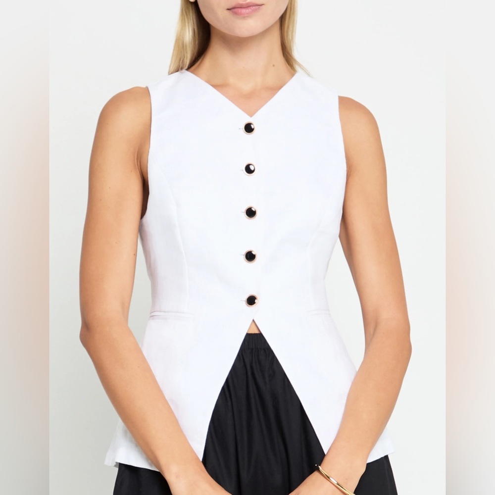 Few Moda Anabel Reformation Aspen Linen Vest